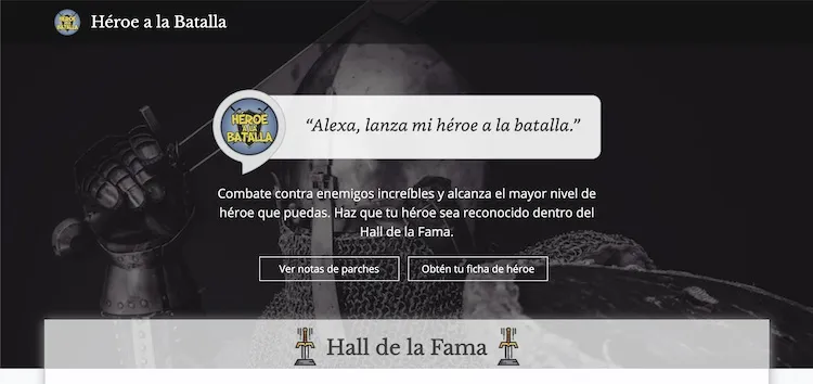 Alexa, lanza mi héroe a la batalla
