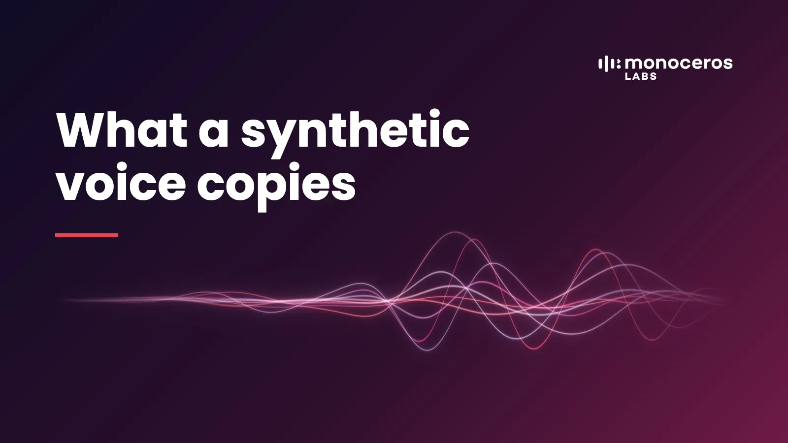 What a synthetic voice copies