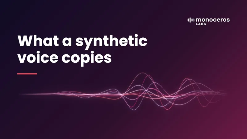 What a synthetic voice copies